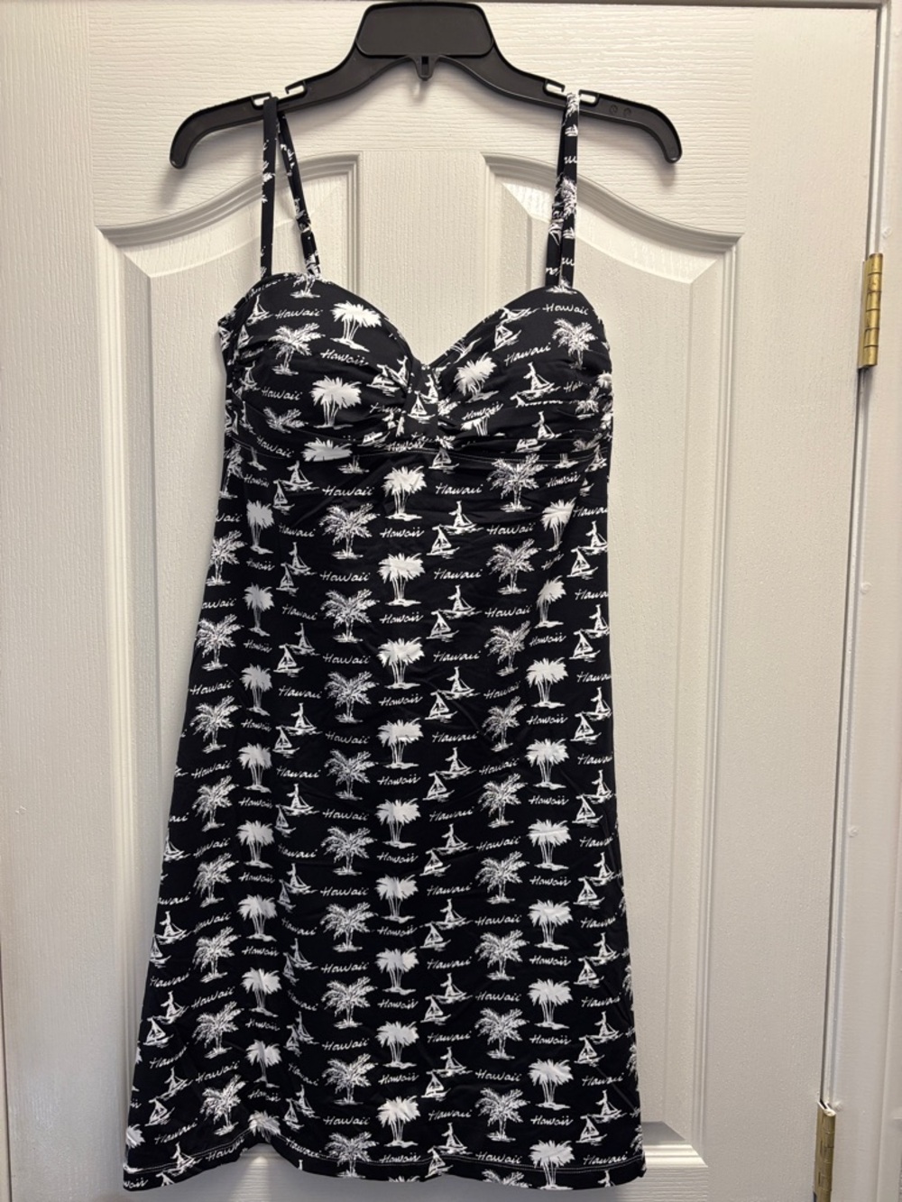 Black & White Tropical Print Sundress
